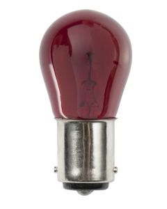 Lampa röd 12V 18,4W sockel BA15d 2 st i förpackning