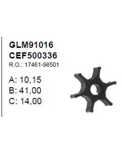 Impeller för Suzuki 2 / 4TDF4 DF6 DT4 DT5 DT6 DT8