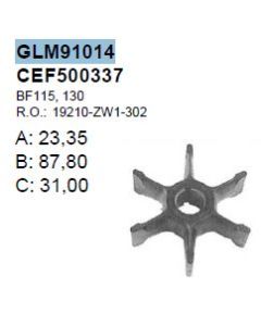 Impeller Honda BF115 / BF130 BF135 / BF150 BF75 / BF90AV-AX Ersätter OEM: 061A1-ZV0-000, 19210-ZW1-302