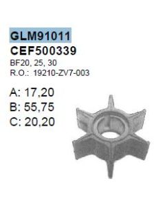 Impeller Honda BF20 / BF25 / BF30A-AX-A1-A2-A3-A4-D4 DK2 samma som: 14400-ZV4-004
