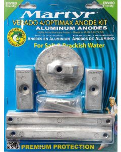 Aluminium Martyr anodsats Mercury / Mariner Verado 4 cyl./Optimax